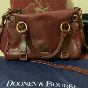 Dooney & Bourke Florentine Maroon Leather Satchel